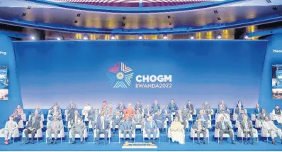  ?? COMMONWEAL­TH SECRETARIA­T ?? Heads of Government post for a photograph at CHOGM Rwanda 2022.