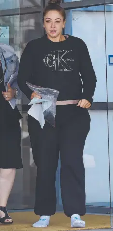  ??  ?? ON BAIL: Demi Nash leaves the Geelong police station yesterday.