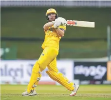  ?? ?? Phil Salt smashed 63 runs from 28 balls for Team Abu Dhabi