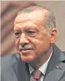  ??  ?? Turkey’s president Recep Tayyip Erdogan