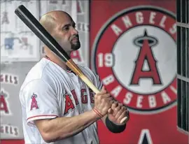 ?? Robert Gauthier Los Angeles Times ?? INJURIES have contribute­d to a power decline for Albert Pujols, who averaged 40 home runs in 11 seasons with St. Louis but only 29 for the Angels from 2012 to 2016.