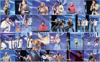  ??  ?? A collage of the 21 finalists in this year’s SA’s Got Talent, the first semi-finals of which are being televised on e.tv at 6pm on Sunday.