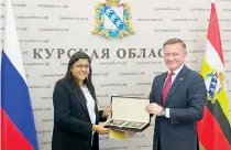  ?? ?? During the visit, Her Excellency Professor Janita A. Liyanage met with the Governor of the Kursk Region; R.V. Starovoit.