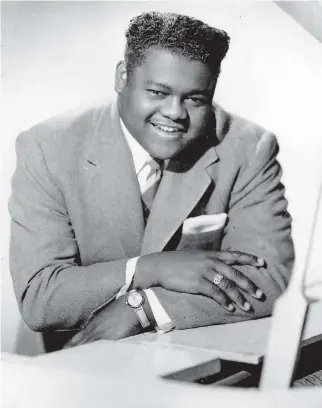  ?? THE ASSOCIATED PRESS/FILES ?? Rock ’n’ roll pioneer Fats Domino, seen in 1956, died Tuesday. He was 89.