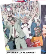  ?? ?? CUP UNDER LOCKE AND KEY Gary lifts trophy after 1998 final