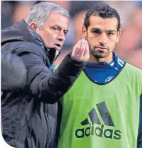  ??  ?? Jose Mourinho with a young Mo Salah at Chelsea