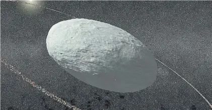  ?? AFP ?? Sorpresa en el espacio. El anillo de Haumea está a unos 2.287 kilómetros del centro del planeta.
