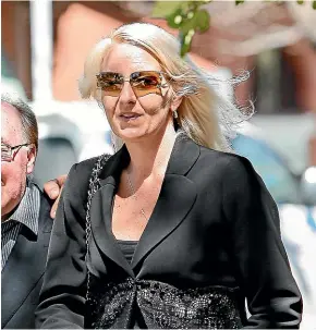  ?? NINE ?? Lawyer Nicola Gobbo, pictured at a funeral in Melbourne in 2008, says she is living in hiding overseas.