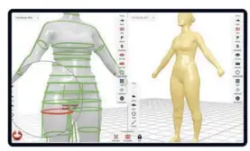  ?? FOTO: STYKU 3D ?? La pantalla muestra las zonas con grasas para optimizar el ejercicio.