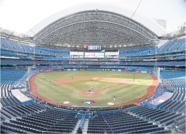  ?? USA TODAY SPORTS ?? A general view of Rogers Centre during a Toronto Blue Jays intra-squad game.