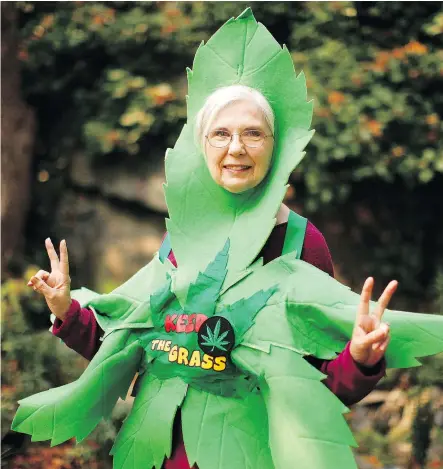  ?? — THE CANADIAN PRESS ?? Carol Francey, also known as Granny Grass, has been using pot for 52 years.