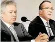  ?? DPA-BILD: STRATENSCH­ULTE ?? Der künftige Verfassung­sschutzprä­sident Bernhard Witthaut (links) und Innenminis­ter Boris Pistorius