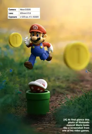  ??  ?? [4] At first glance this photo of Nintendo mascot Mario looks like a screenshot from one of his video games.