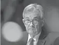  ?? AP POOL, FILE ?? During an interview broadcast Sunday on CBS’ “60 Minutes,” Federal Reserve Chair Jerome Powell downplayed the risk of higher inflation.