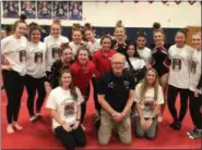  ?? COURTESY JESSICA ARAPS ?? The Mentor gymnastics team after winning the West Geauga sectional on Feb. 17.