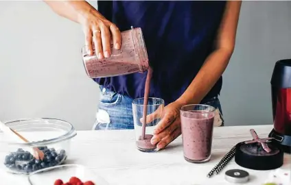  ?? Getty Images ?? Blueberry smoothie anyone? Fuel Up columnist Emma Willingham says it’s a great option to fuel your post-workout recovery.