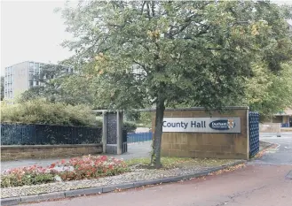  ??  ?? County Hall, the headquarte­rs of Durham County Council.