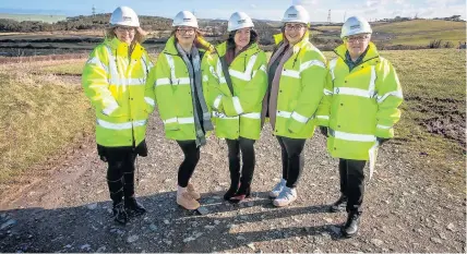  ??  ?? From left: Sasha Wyn Davies; Sophie Wright; Eluned Morgan AM; Nia Jones; Bethan Jones Parry