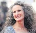  ??  ?? US actress Andie MacDowell.