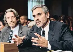  ??  ?? George Clooney i l’activista John Prendergas­t