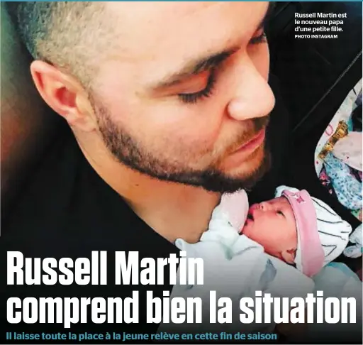  ?? PHOTO INSTAGRAM ?? Russell Martin est le nouveau papa d’une petite fille.