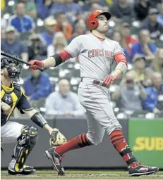  ?? AP FILES ?? In the closest vote for the National League MVP award since 1979, Cincinnati first baseman Joey Votto finished second this season, but the 34-year-old from Etobicoke, Ont., is Postmedia’s Male Athlete of the Year.