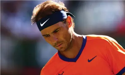  ?? Photograph: Clive Brunskill/Getty Images ?? Rafael Nadal faces serious disruption to his French Open preparatio­ns.