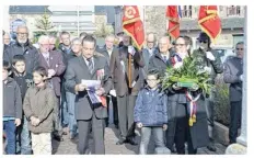  ??  ?? Fréhel vendredi matin. Un hommage a été rendu à Alexis Sorgnard.