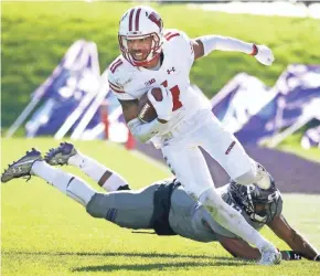  ?? RICK WOOD / MILWAUKEE JOURNAL SENTINEL ?? Badgers wide receiver Jazz Peavy returned punts for the first time last season.