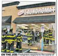  ??  ?? ON THE JOB: Firefighte­rs respond to the scene of the injuries at the Tottenvill­e Commons on Sunday.