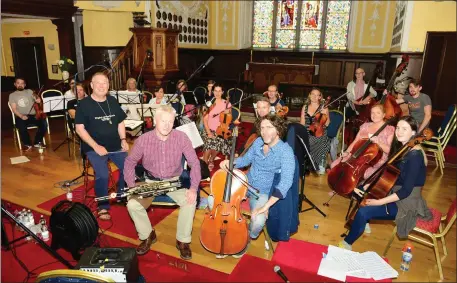  ??  ?? The whole recording ensemble. Picture: Andy Spearman.