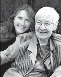  ??  ?? TIMES photograph­er Francine Orr, left, and Sister Marie Brinkman at the University of Saint Mary in 2016.