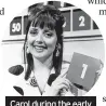  ??  ?? Carol during the early days of Countdown