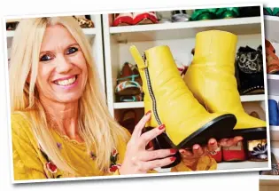  ??  ?? Boots made for smiling: Miss Porter’s current favourite pair