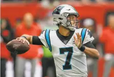  ?? Tim Ireland / Associated Press ?? Panthers quarterbac­k Kyle Allen has thrown 153 career passes, including 122 this season, without an intercepti­on.