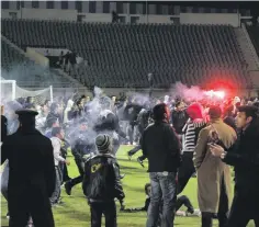  ?? EPA ?? The Port Said riot killed 73 supporters of Al Ahly after the team lost a match against Al Masri in February of 2012