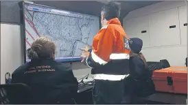  ?? (Pic: CCMPSAR) ?? The Cork North and East Civil Defence overviewin­g the search area last weekend.