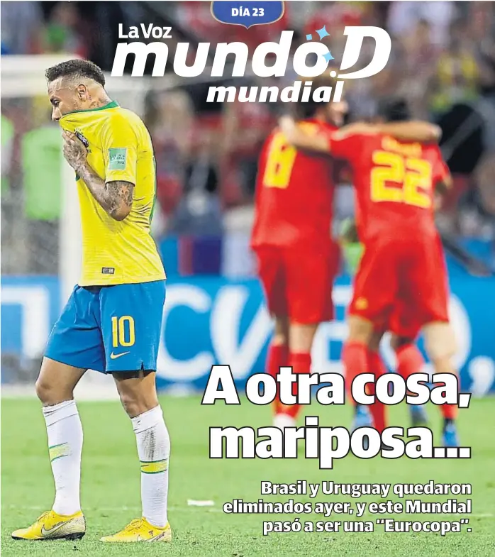  ?? (AP) ?? Los festejos son europeos. Neymar no pudo reinar en Rusia. Como Messi y Cristian Ronaldo, el brasileño se fue muy temprano de la Copa del Mundo sin poder demostrar todo su talento.