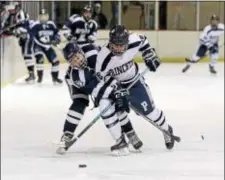  ?? JOHN BLAINE — FOR THE TRENTONIAN ?? Princeton’s Aidan Trainor, right, leads the Little Tigers in goals and assists this season.