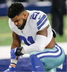  ?? ICON SPORTSWIRE/GETTY IMAGES ?? Ezekiel Elliott’s representa­tives and the NFL Players’ Associatio­n indicated on Friday that the Cowboys running back would appeal his suspension.