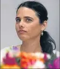  ?? GALI TIBBON / AFP ?? Shaked, el pasado domingo