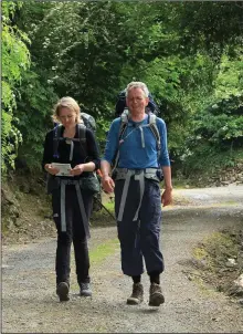  ??  ?? Dutch backpacker­s enjoying the Garden of Ireland.