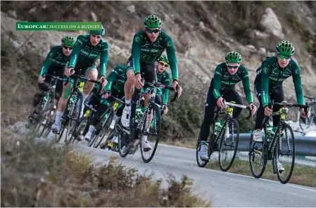  ??  ?? Top A relatively small squad means the riders on Europcar’s books will be kept busy throughout 2014 Below A mobile kitchen, which travels with Europcar 120 days a year, is an important resource to its riders
