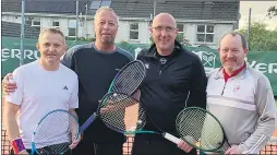  ?? ?? Munster Winter League Finalists: Aidan McNamara, Michael Waldron, Denis Linehan and Ciaran O’Kennedy.