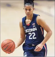  ?? Laurence Kesterson / Associated Press ?? UConn guard Evina Westbrook in action during against Villanova during a game in December.