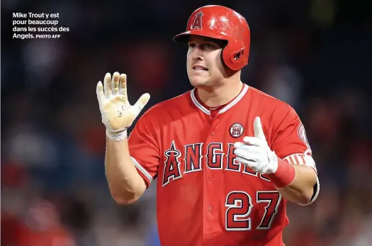  ?? PHOTO AFP ?? Mike Trout y est pour beaucoup dans les succès des Angels.