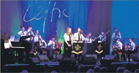  ??  ?? Oban High School’s specialist department of traditiona­l music performed for the first time at the annual Celtic Connection­s.