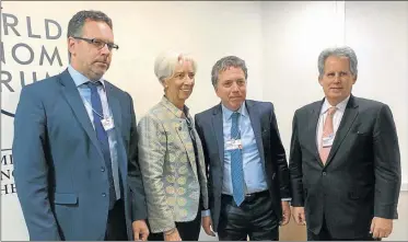  ?? CEDOC PERFIL ?? DEJA VU. Sandleris, Lagarde, Dujovne y Lipton volverán a verse hoy en Japón dentro del G20.