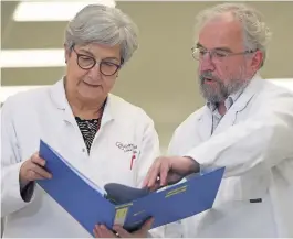  ??  ?? Founders of Cansford Labs, Dr Lolita Tsanaclis and John Wicks