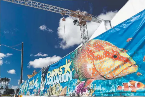  ?? Picture: MARC McCORMACK ?? WAITING: Cairns Aquarium is facing another delay in constructi­on with its opening date pushed back until July.